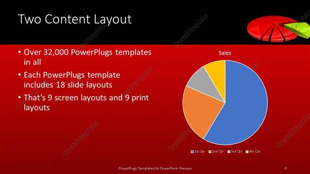 Two Content presentation slide layout