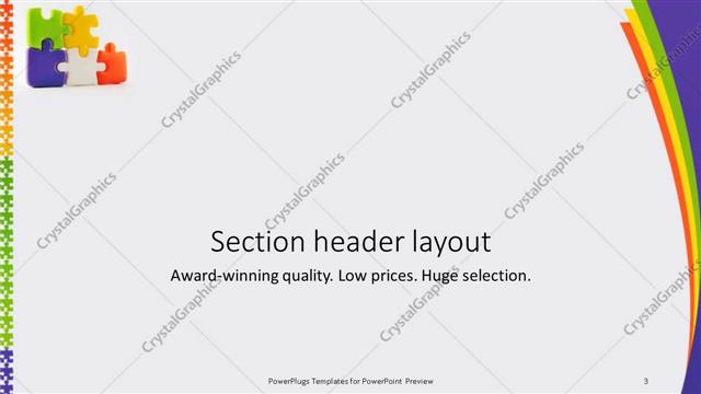 Section Header presentation slide layout