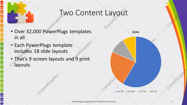 Two Content presentation slide layout