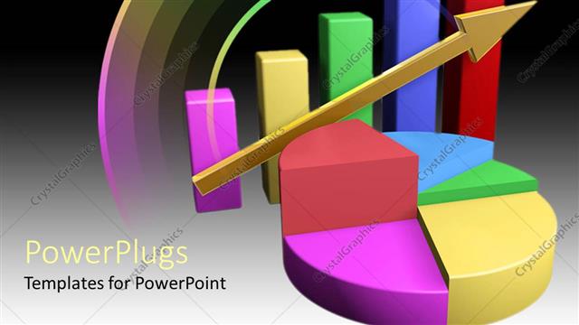  Presentation with bar - A colorful representation of a graph along with a colorful background