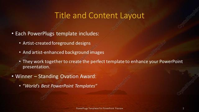 Title and Content presentation slide layout