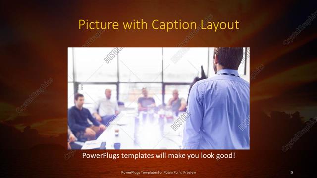 Picture with Caption presentation slide layout