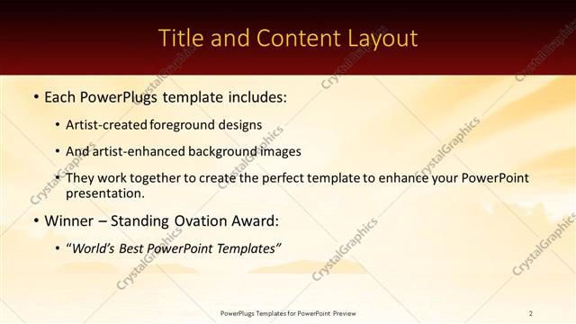 Title and Content presentation slide layout