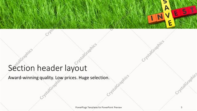 Section Header presentation slide layout