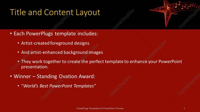 Title and Content presentation slide layout