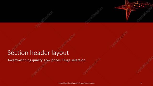 Section Header presentation slide layout