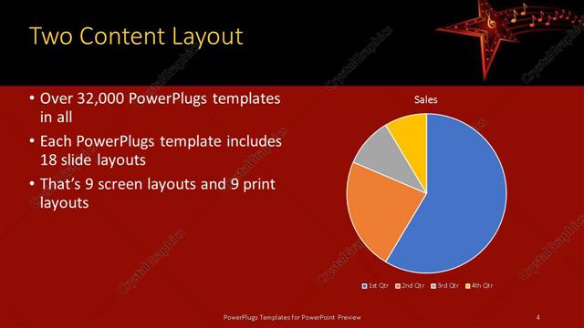 Two Content presentation slide layout