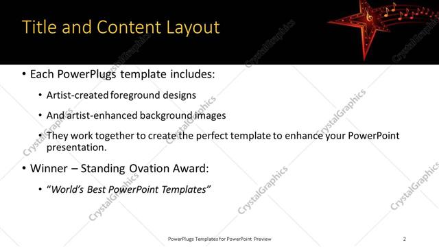 Title and Content presentation slide layout