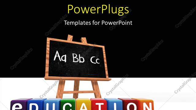  Presentation with abc - Colorful text that spell out the word 