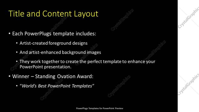 Title and Content presentation slide layout
