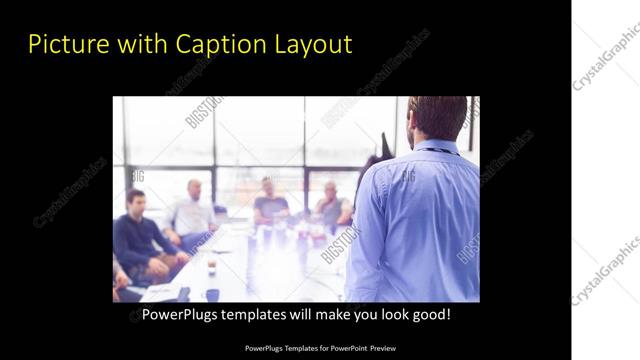 Picture with Caption presentation slide layout