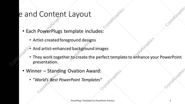 Title and Content presentation slide layout