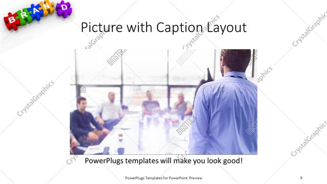 Picture with Caption presentation slide layout