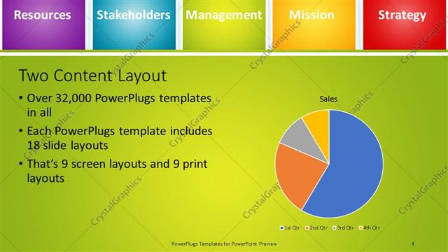 Two Content presentation slide layout