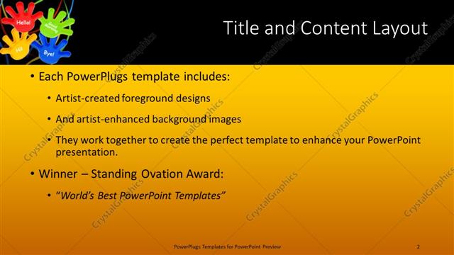 Title and Content presentation slide layout
