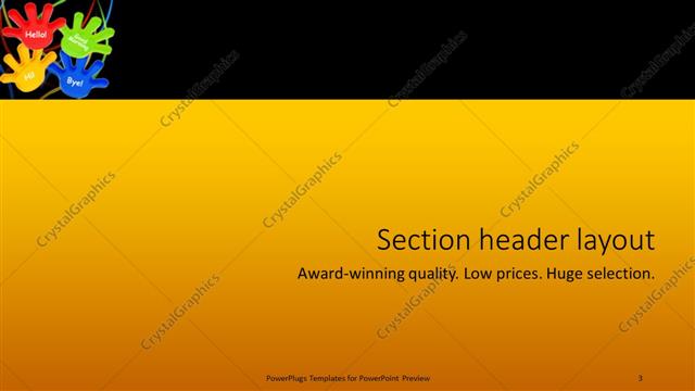 Section Header presentation slide layout