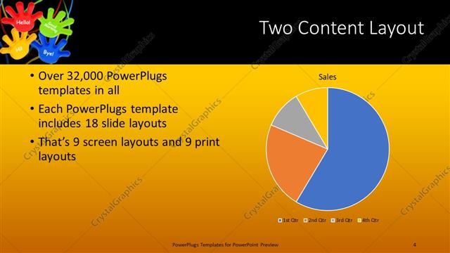 Two Content presentation slide layout