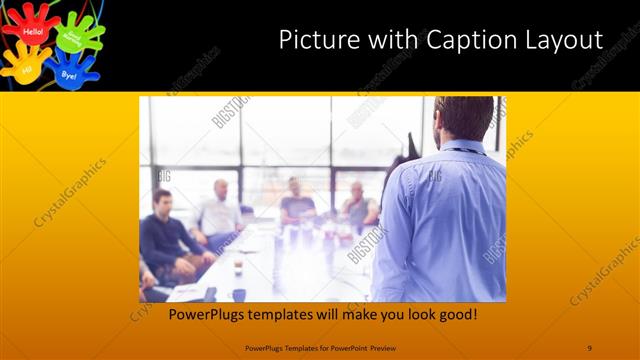 Picture with Caption presentation slide layout