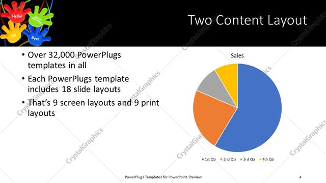 Two Content presentation slide layout