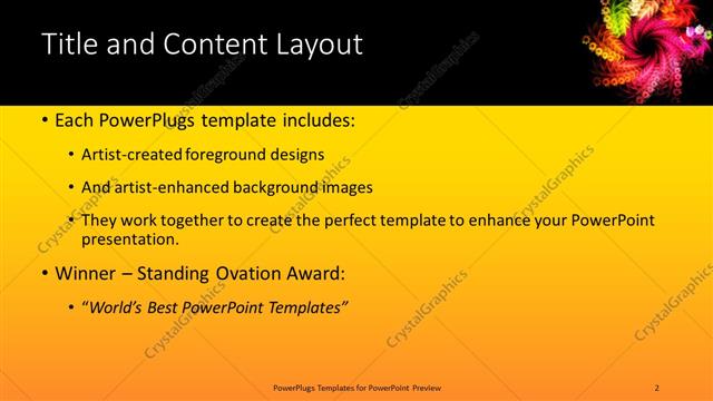 Title and Content presentation slide layout