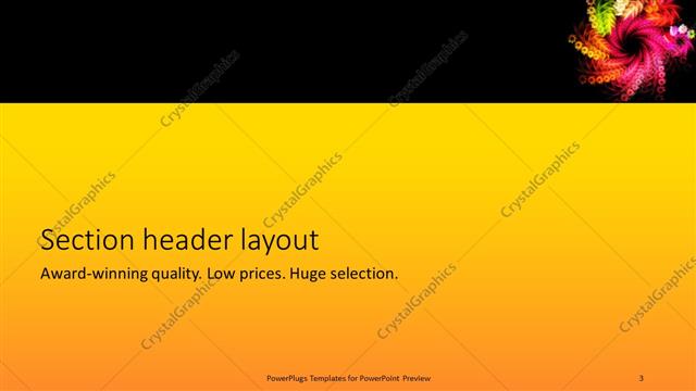 Section Header presentation slide layout