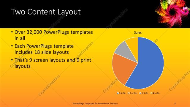 Two Content presentation slide layout