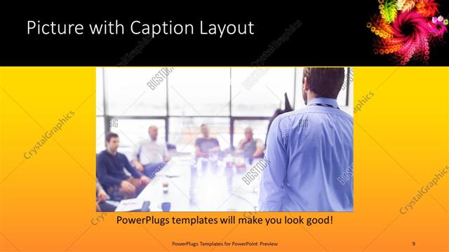 Picture with Caption presentation slide layout