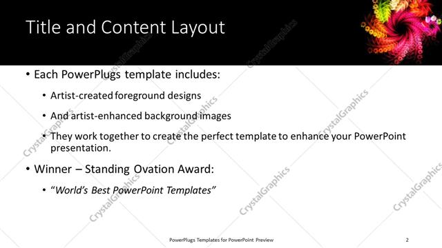 Title and Content presentation slide layout