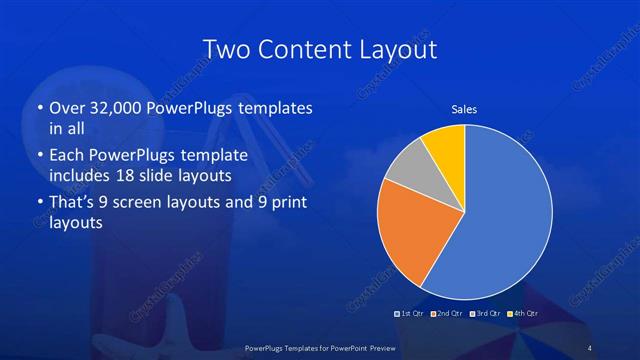 Two Content presentation slide layout