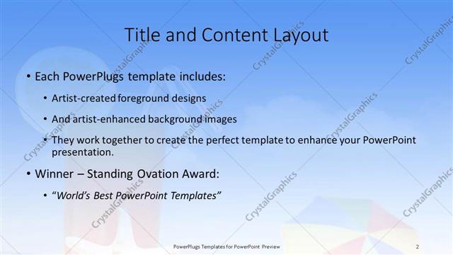 Title and Content presentation slide layout