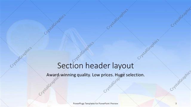 Section Header presentation slide layout