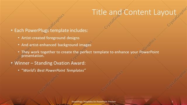 Title and Content presentation slide layout