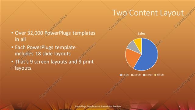 Two Content presentation slide layout