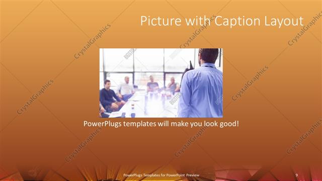 Picture with Caption presentation slide layout