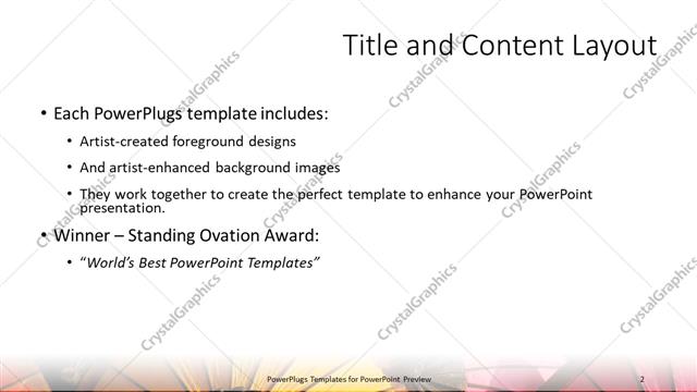 Title and Content presentation slide layout