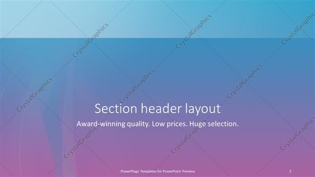 Section Header presentation slide layout