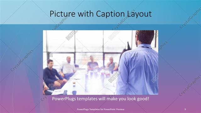 Picture with Caption presentation slide layout