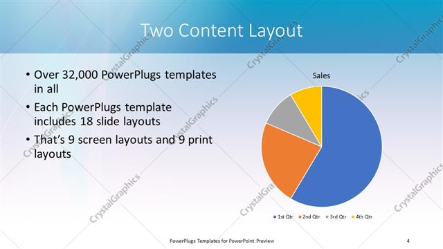 Two Content presentation slide layout