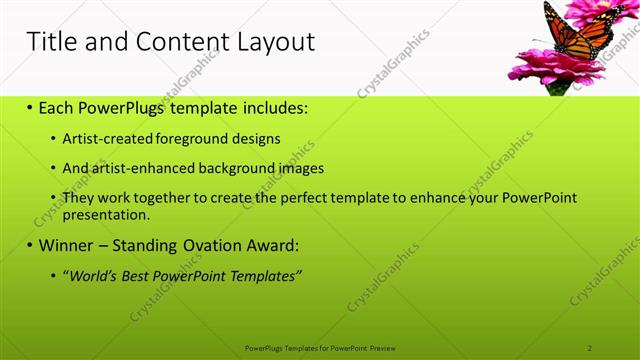 Title and Content presentation slide layout