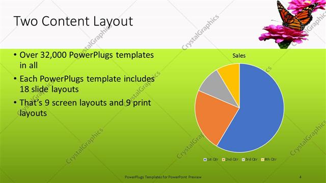Two Content presentation slide layout