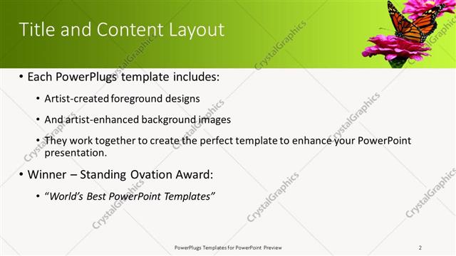 Title and Content presentation slide layout