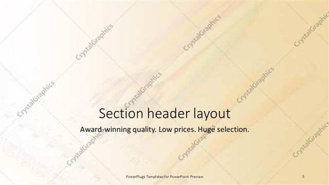 Section Header presentation slide layout