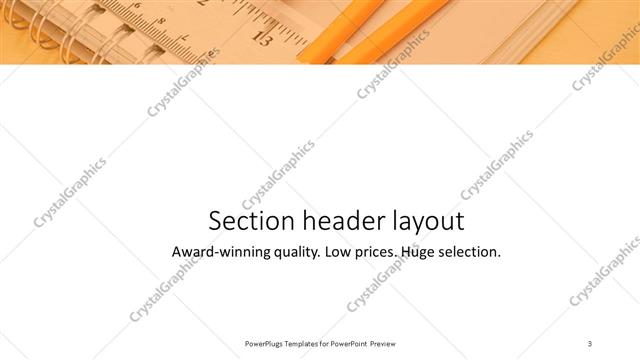Section Header presentation slide layout