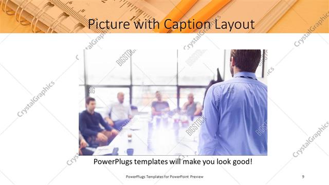Picture with Caption presentation slide layout
