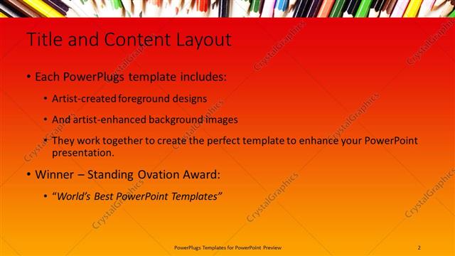 Title and Content presentation slide layout