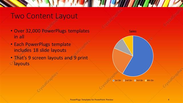Two Content presentation slide layout