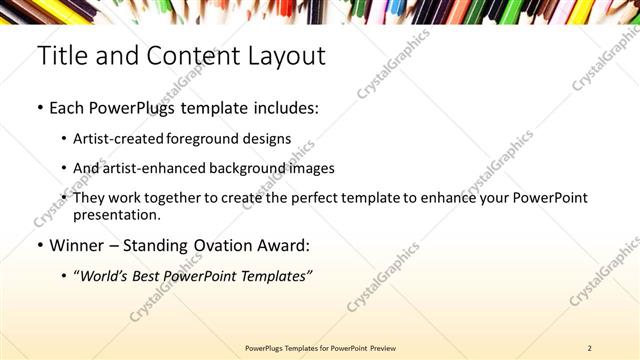 Title and Content presentation slide layout