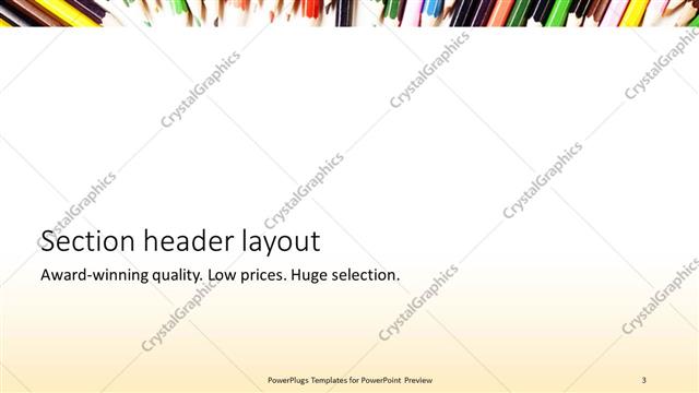 Section Header presentation slide layout