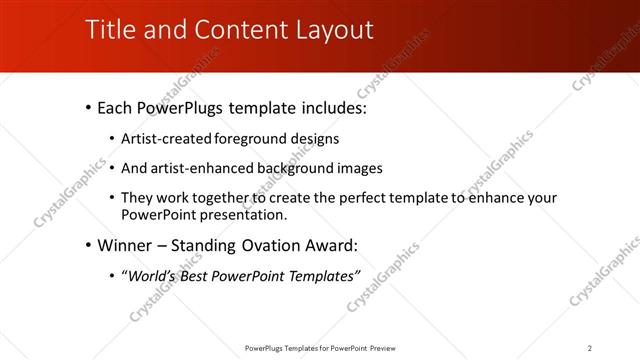 Title and Content presentation slide layout