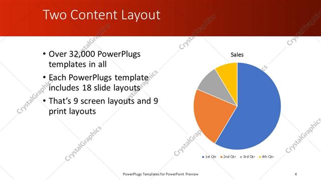 Two Content presentation slide layout